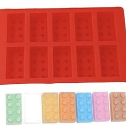 New ! Building Brick Ice Cube/ Jelly/ Candy/ Chocolate Tray or Mold for Lego Lovers! (Red)