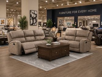 Recliner sofa and loveseat