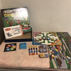 Vintage 1969 Disney Characters First Learning Games Things That Go #13055