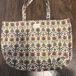 Sezane Floral Canvas Tote Bag