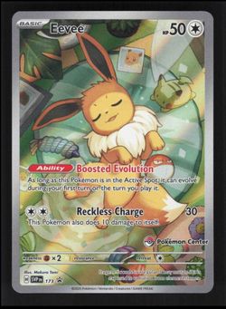 Eevee SVP #173 Pokémon Center Stamped Promo – Prismatic Evolutions