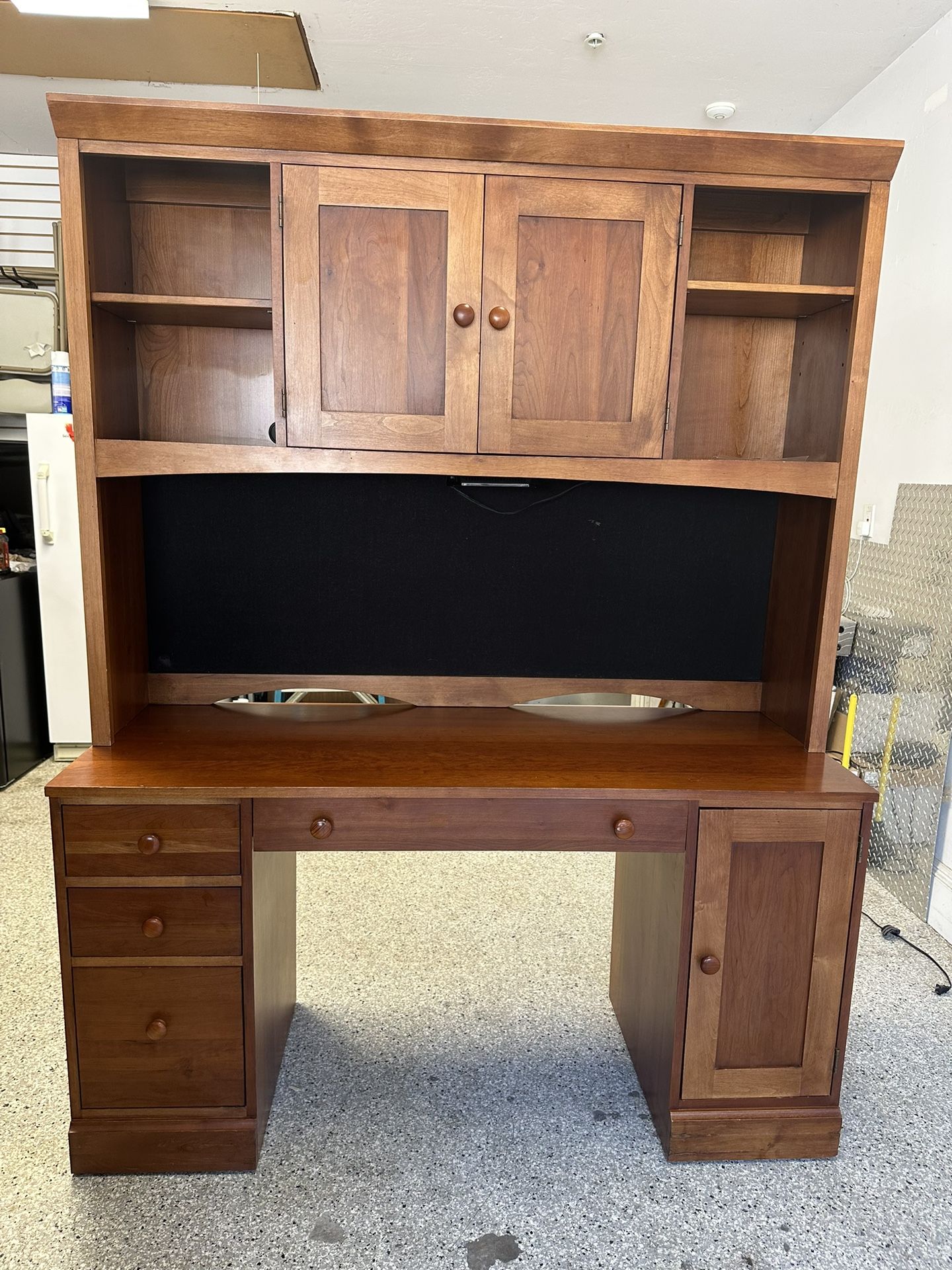Ethan Allen American Impressions Desk Cherry Wood Two Piece