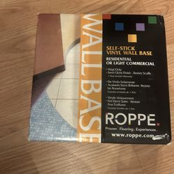 Black vinyl baseboards 4”x20’