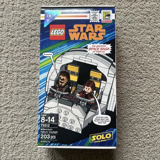 LEGO Star Wars 2018 SDCC Millennium Falcon Cockpit Solo 75512 New Sealed LE 3000