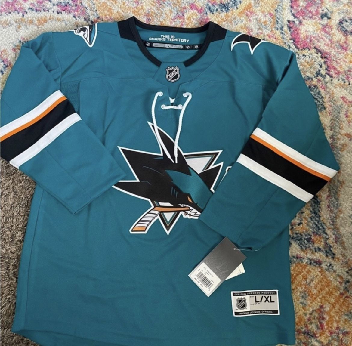 San Jose Sharks Jersey Hockey Kids Size
