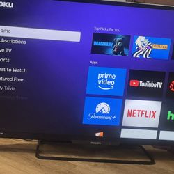 49” phillips +roku