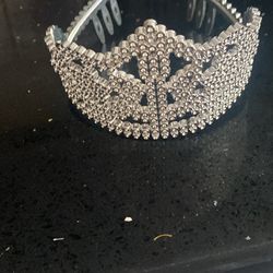 Kids Sparkling Silver Tiara Princess Crown