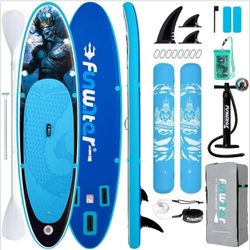 FunWater SUP Inflatable Stand Up Paddle Board 10'6×33"×6" Ultra-Light Inflatable Paddleboard with ISUP Accessories