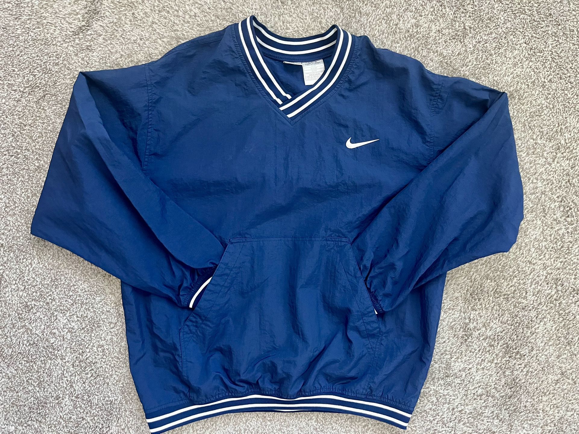 Vintage Nike Blue Pullover Windbreaker V-Neck