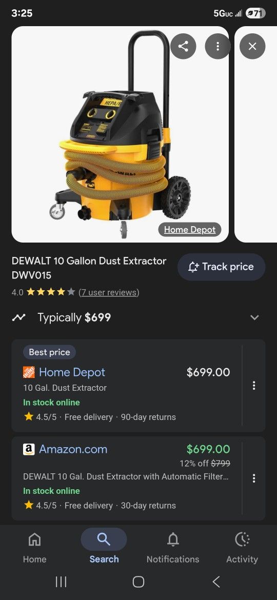 DEWALT DWV015 Hepa Vacuum