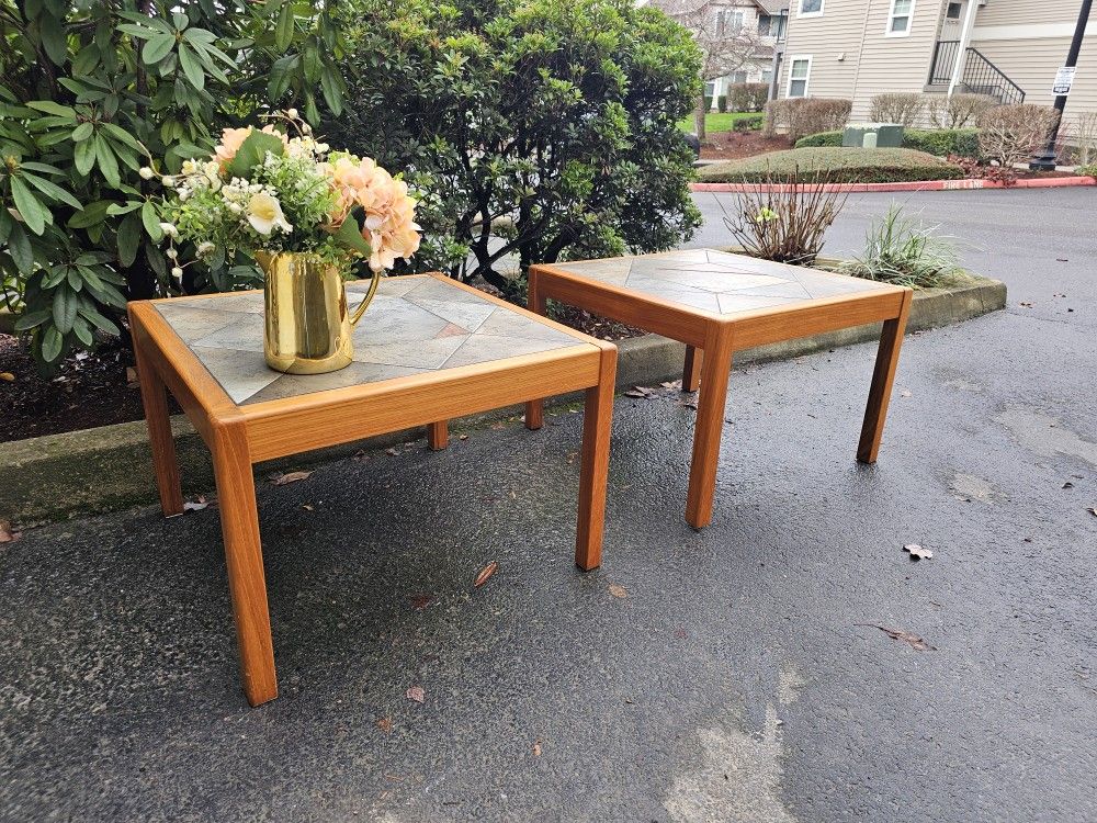 MARVELOUS Vintage Danish Modern Teak End Tables Side Tables Nightstands