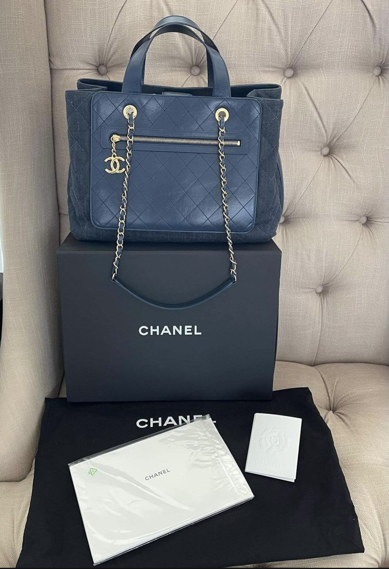 Authentic Chanel Denim Bag 