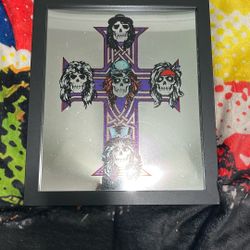 Rare Glass Mirror Of Legendary Rock Band-Guns N Roses 