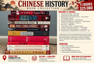 CHINESE HISTORY BOOK COLLECTION — 11 BOOKS — $25 OBO