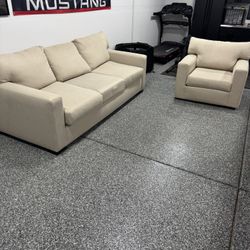 Sofa & Chair For Sale - Beige