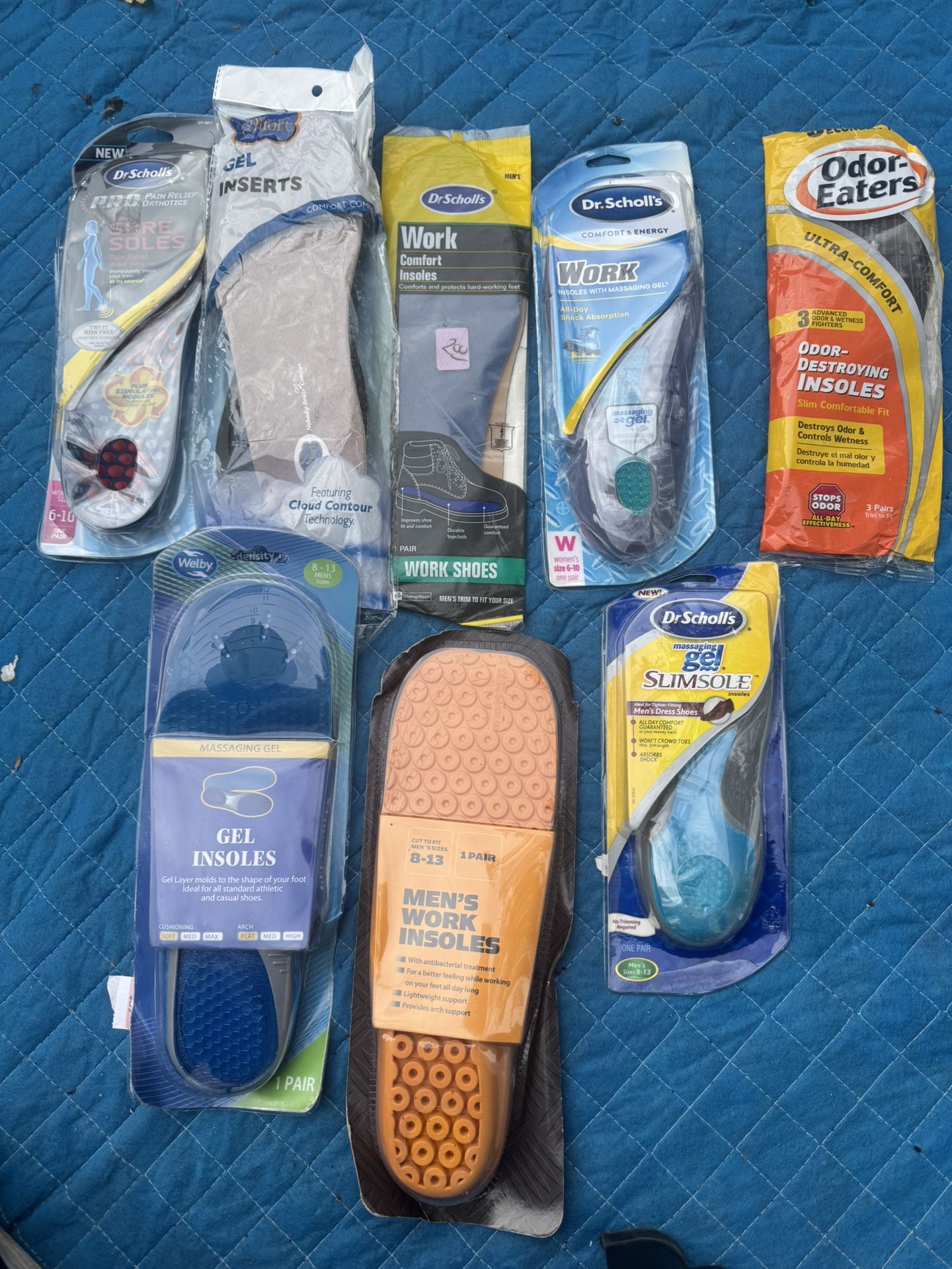 Men's Work Insoles Size 8-13