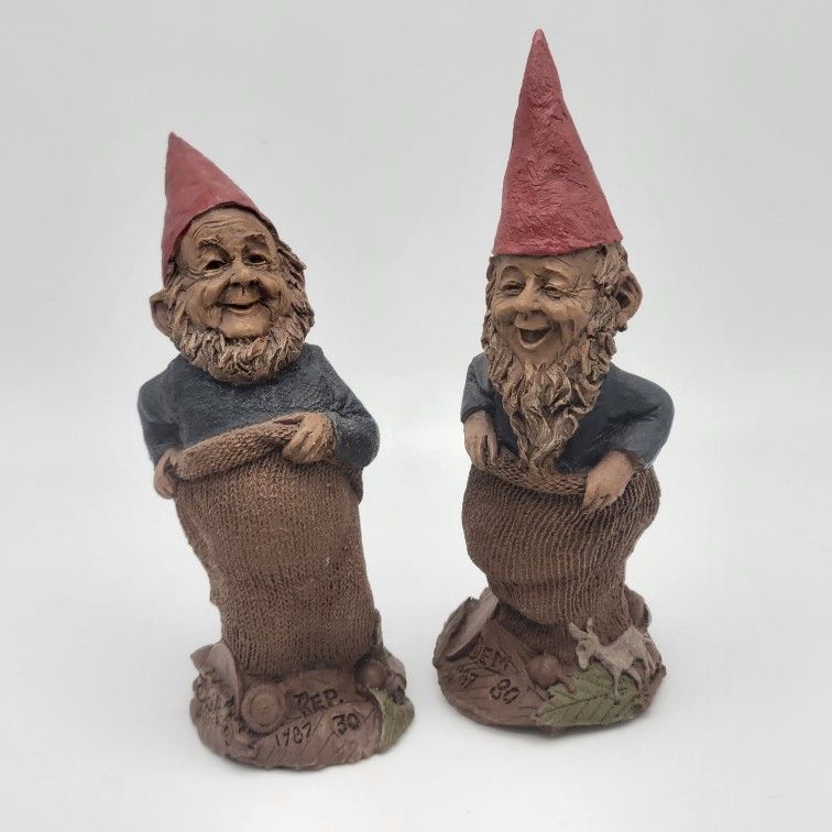 Vintage Tom Clark Gnomes DEMocrat #80 & REPublican #30 W/COA 1987 Cairn Studio