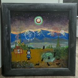 Felix In Seattle Themed Paintings 40" x 40"