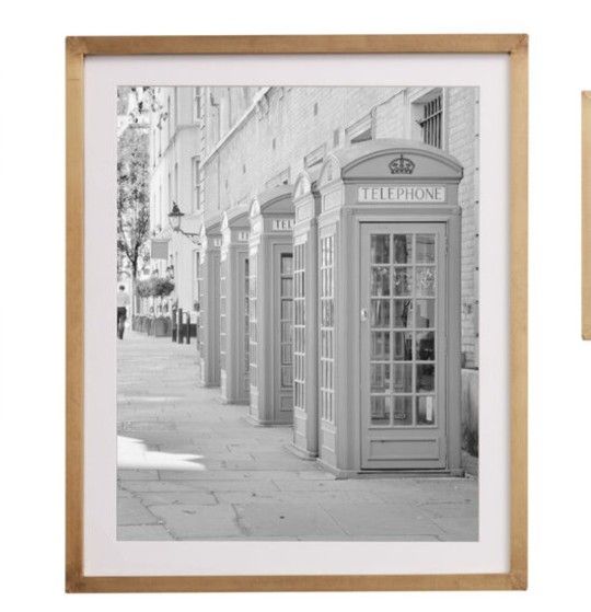 Set Of 4 Brass Metal Clad Wall Picture Frames