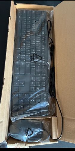 Keyboard - Wired, USB with Mouse - NIB