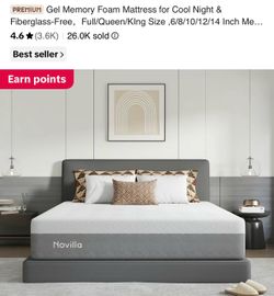 Full Mattress -12” Gel Memory Foam