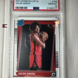 2021 Donruss Optic Jalen Green Rookie RC PSA 10 Rockets #159