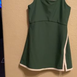 Green and white athletics dress
