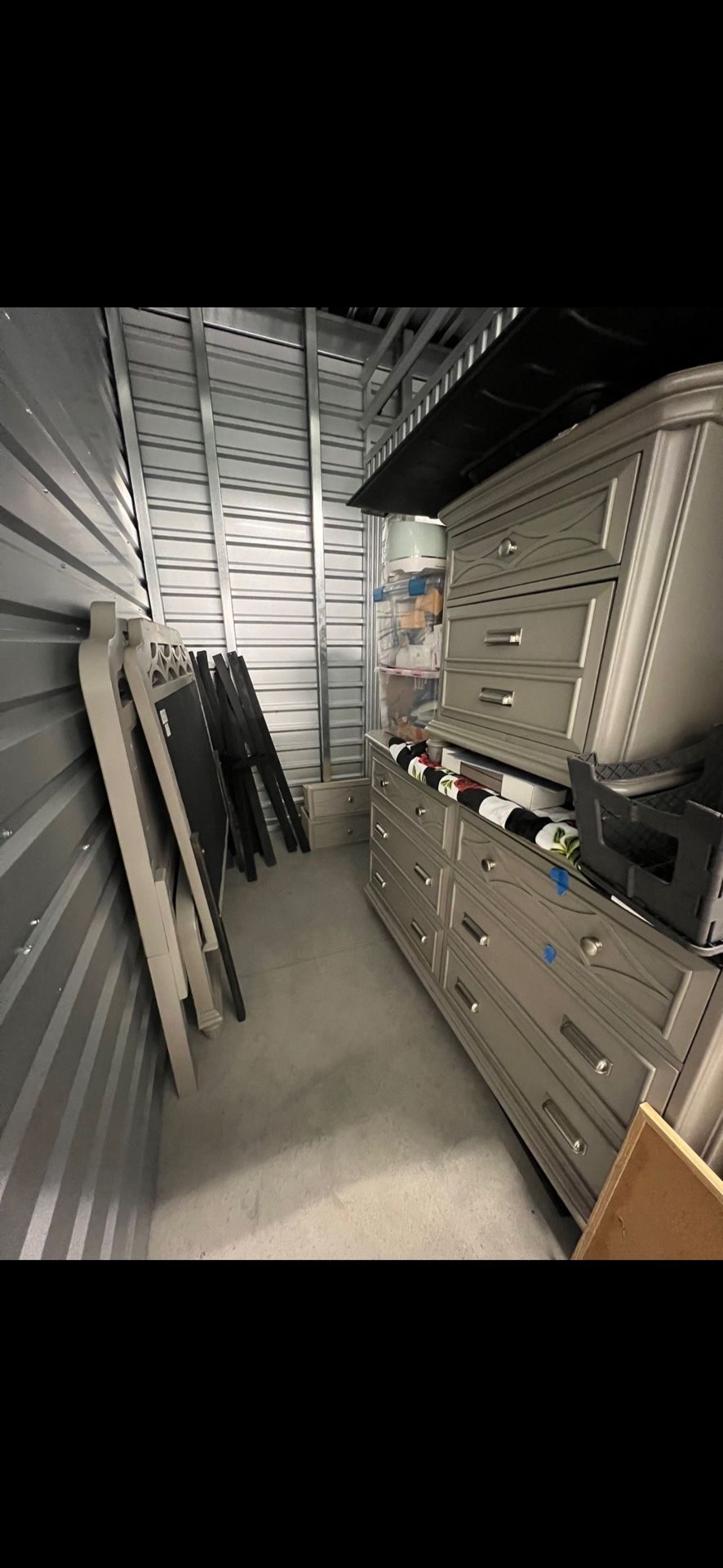 Full Size Bed Frame With Two Drawers 6 Drawer Dresser With Back Mirror And Small Night Stand