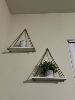 2 Rustic Wood Shelves