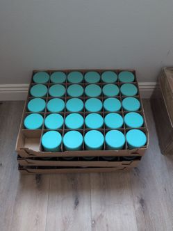 Sea foam green candle jars