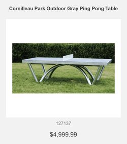 Cornilleau Park Outdoor Gray Ping Pong Table