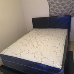 Queen Size Bed Frame With Mattress And  All New Furniture And Free Delivery 