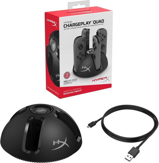 HyperX ChargePlay Quad - Joy-Con Charging Station for Nintendo Switch with LED