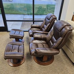 Leather Swivel Chair 