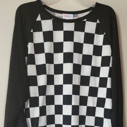 Lularoe Large Checkered Top Women