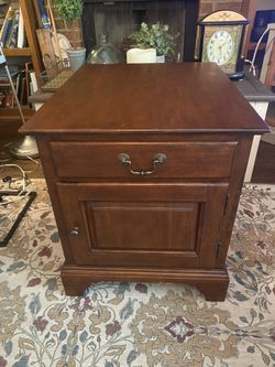 Kincaid Solid Wood End Table with Storage Compartment