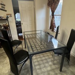 Dining table four Chairs And 2 Head Chairs ( Of Different Type As Shown Pic)