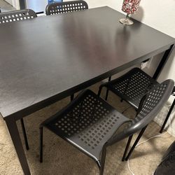 IKEA Black Tables With Chairs 