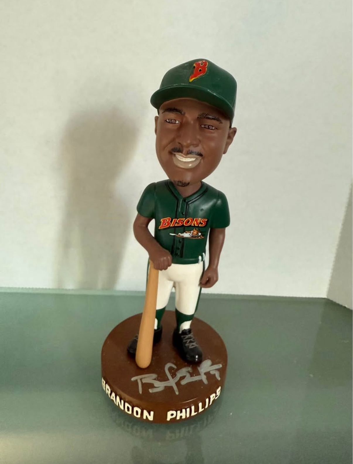 Autographed Brandon Phillips SGA RARE Buffalo Bisons bobblehead 2002 Baseball AAA