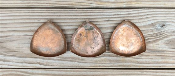 Vintage Brownson Copper Small Signed Ashtrays