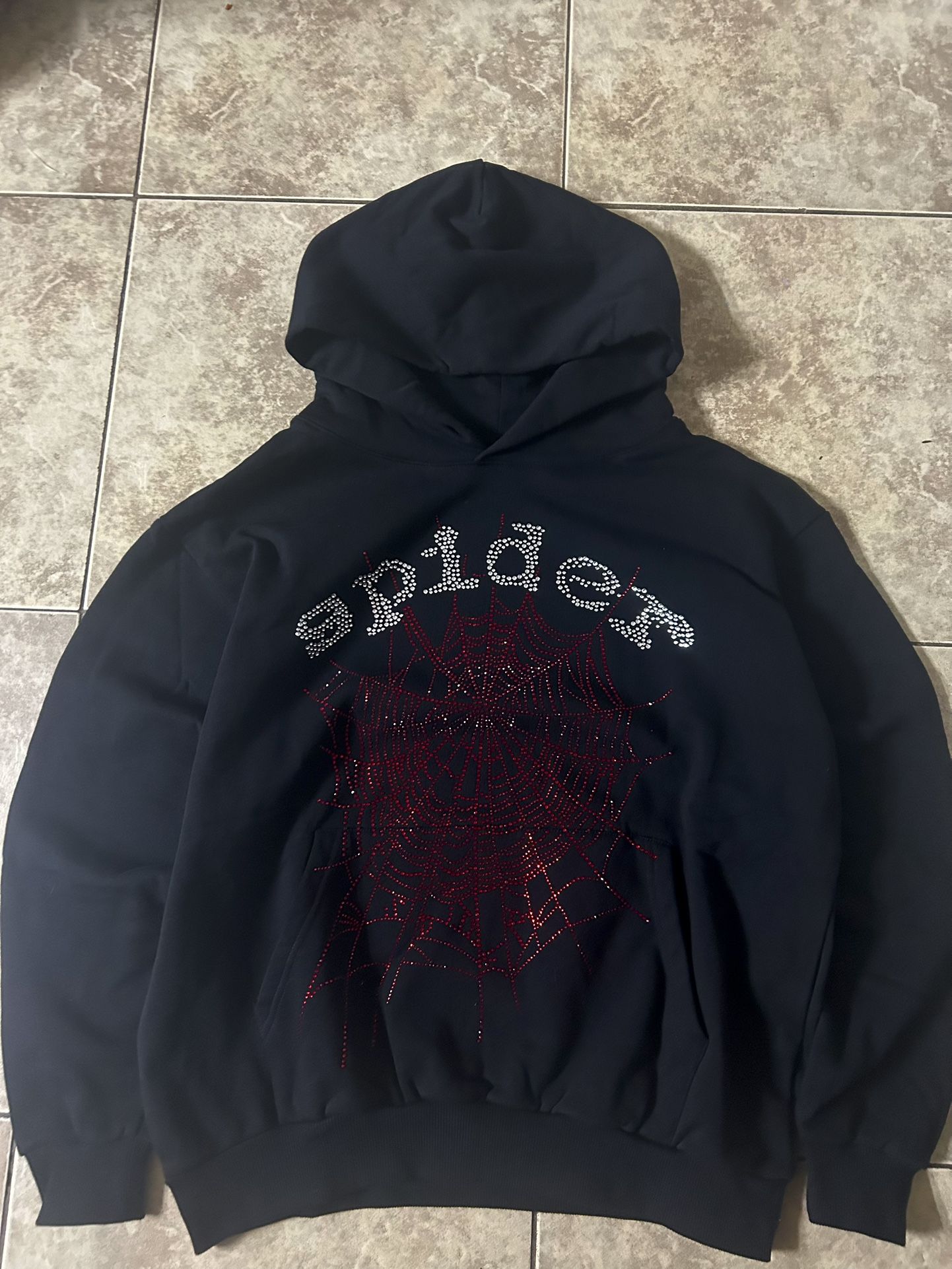 Spider Hoodie Rhinestone