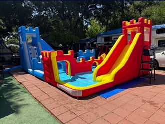 Mega Water Slide Fort with Canon Water Blasters