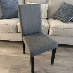  4pcs Modern Dining Chairs Upholstered Fabric, Armless Padded Side Chairs with Solid Wood Legs