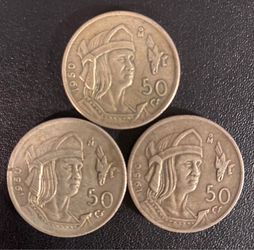 1950 Silver 50 Centavos