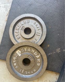 CAP Standard 25 lb Cast Iron Weight Plates (Pair)