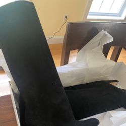 Manolo Blahnik Garda Black Suede Boots Size 41