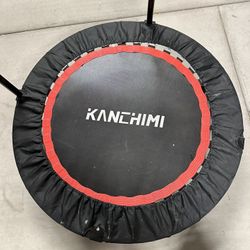 Kanchimi 48” Folding Mini Fitness Indoor Exercise Workout Rebounder Trampoline With Handle