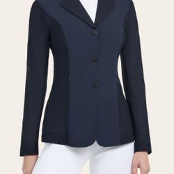 Size 6 Short Navy RJ Classics Harmony Mesh Show Coat