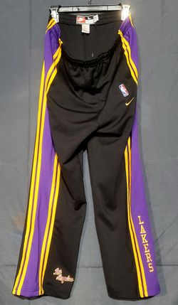VINTAGE NIKE LOS ANGELES LAKERS WARM-UP RETRO PANTS YOUTH SIZE L-16/18