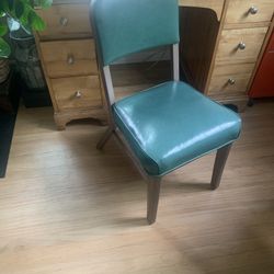 MCM Green industrial Metal Chair